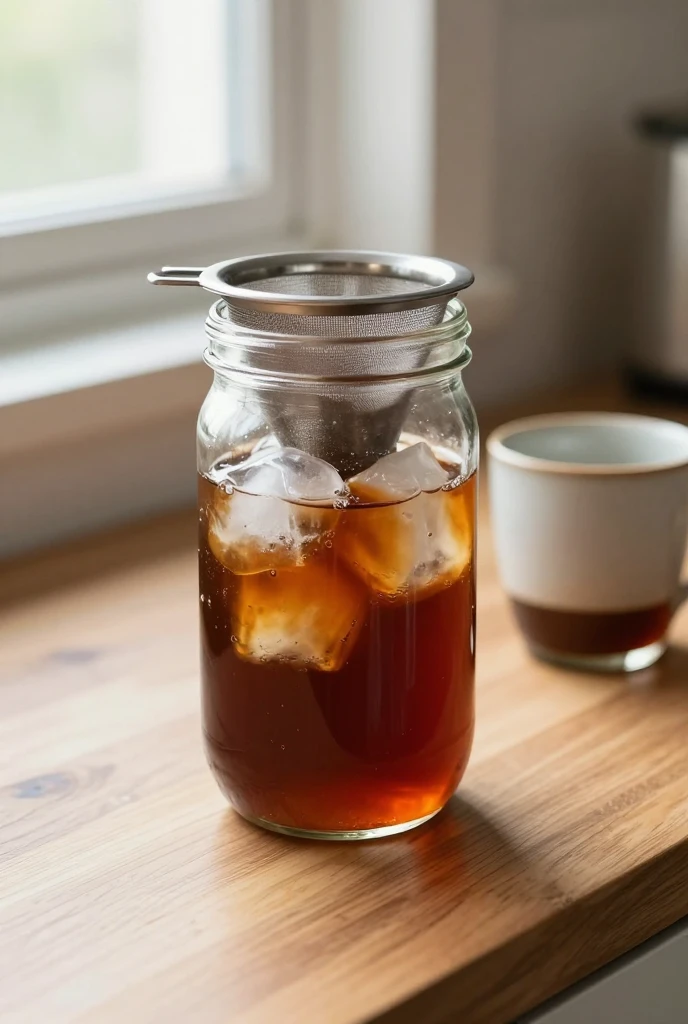 Verre de cold brew avec glaçons